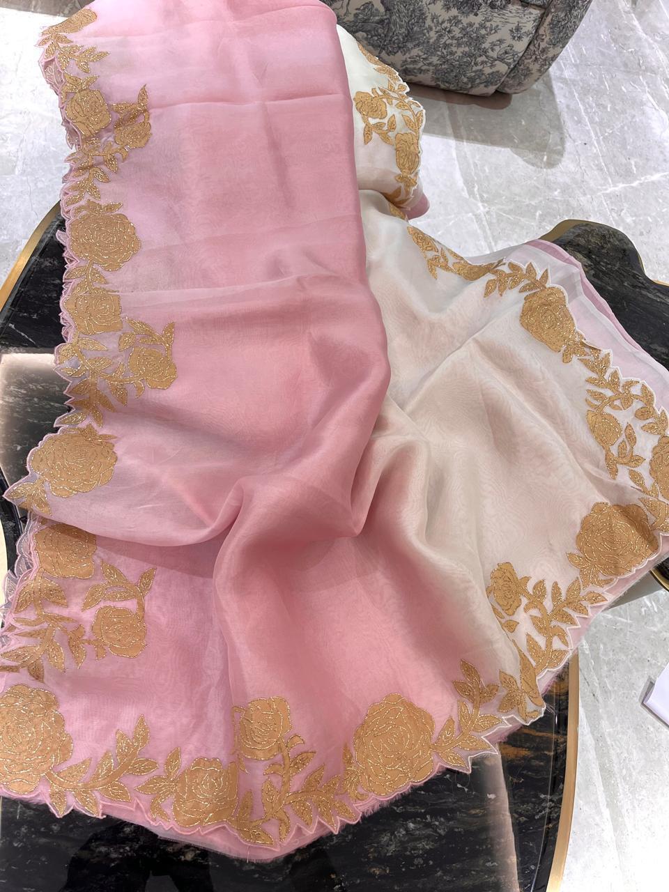 Organza Mukesh Saree