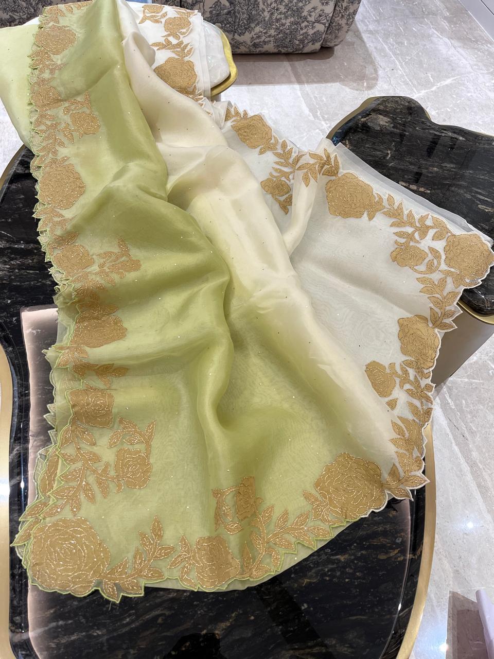 Organza Mukesh Saree