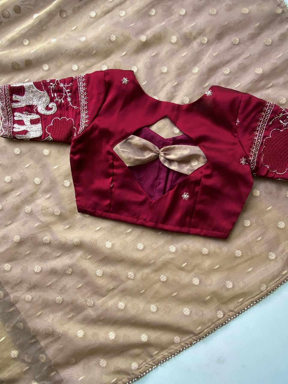 Tissue organza saree