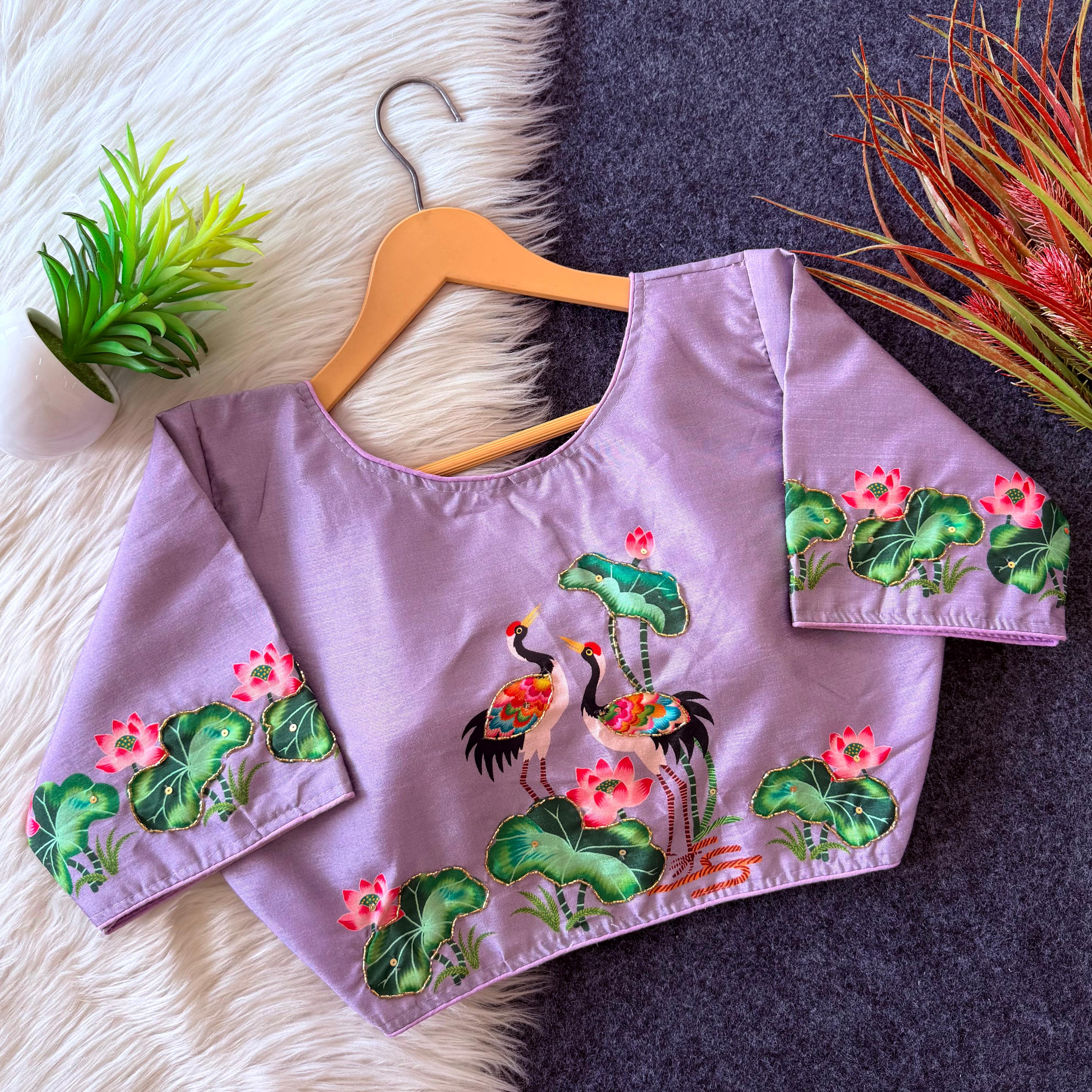 Silk handcrafted blouse