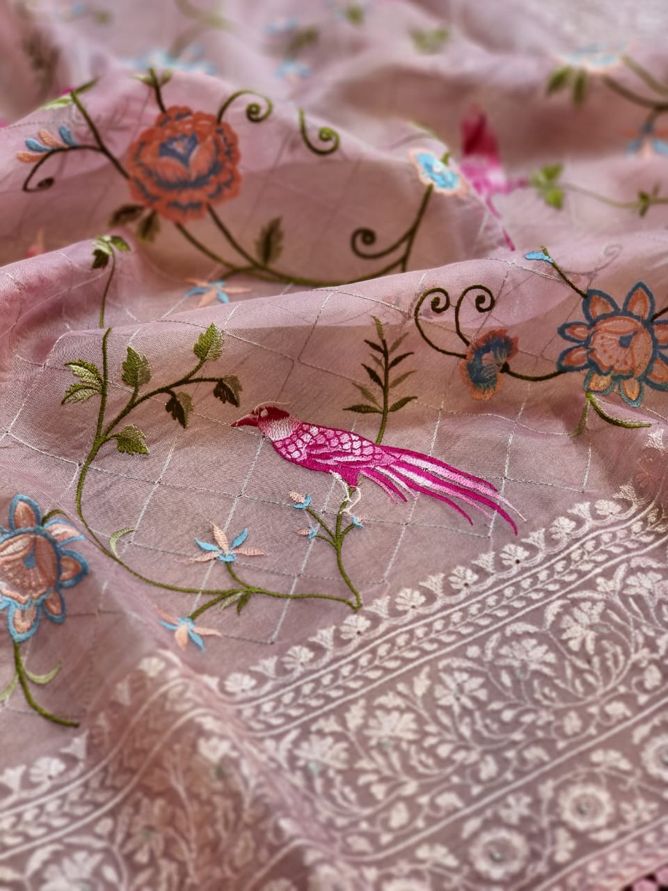 Organza silk saree