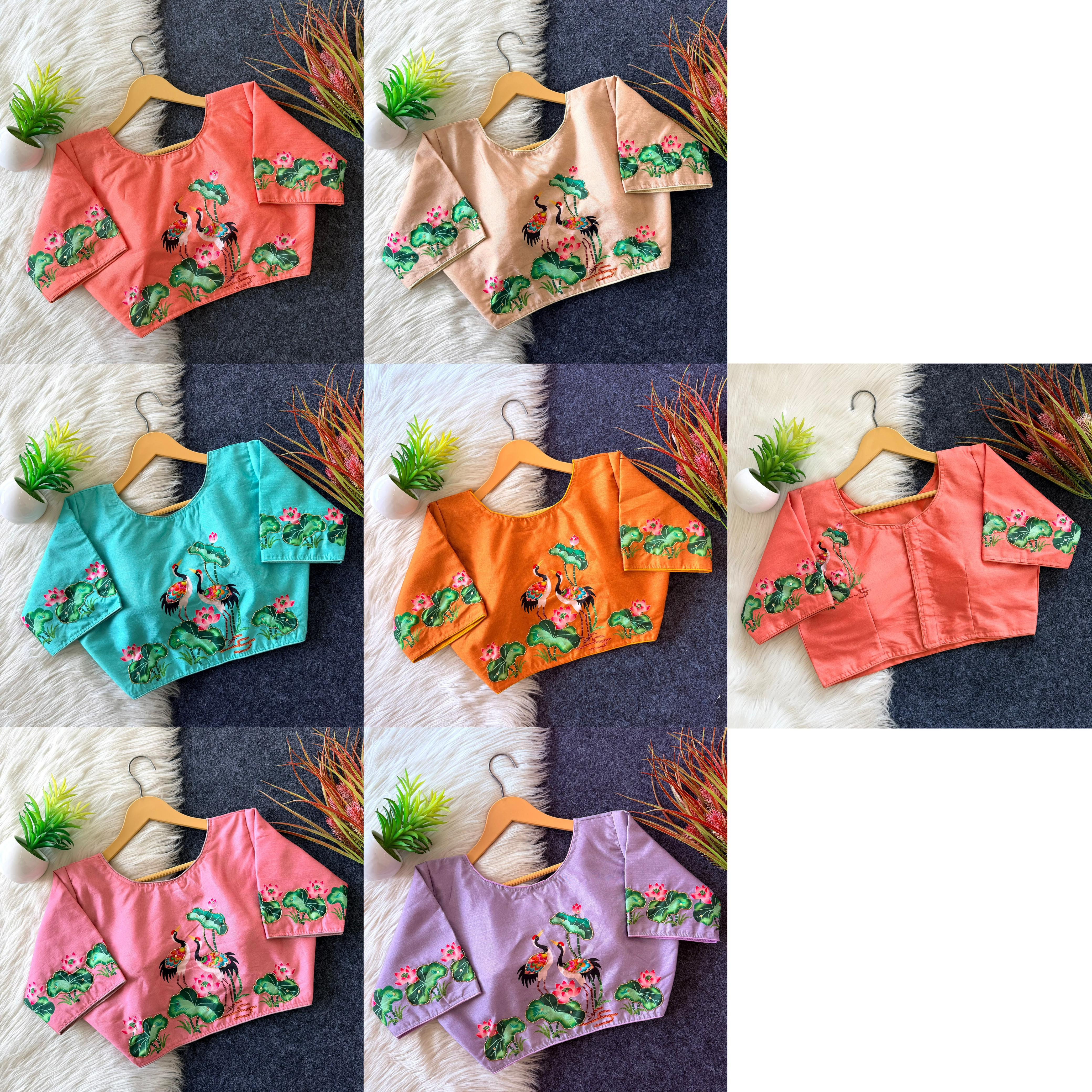 Silk handcrafted blouse