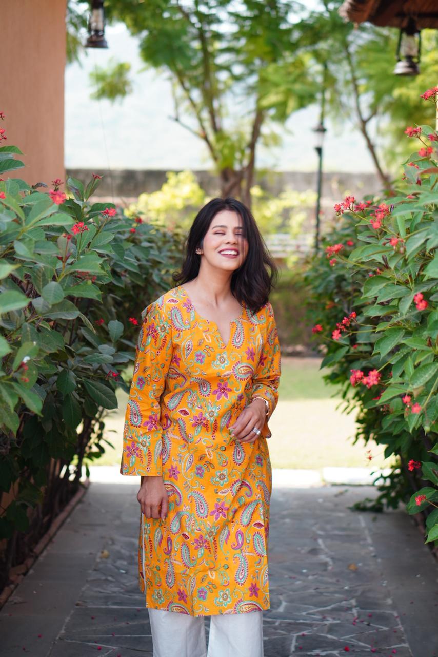 Marigold kurta set