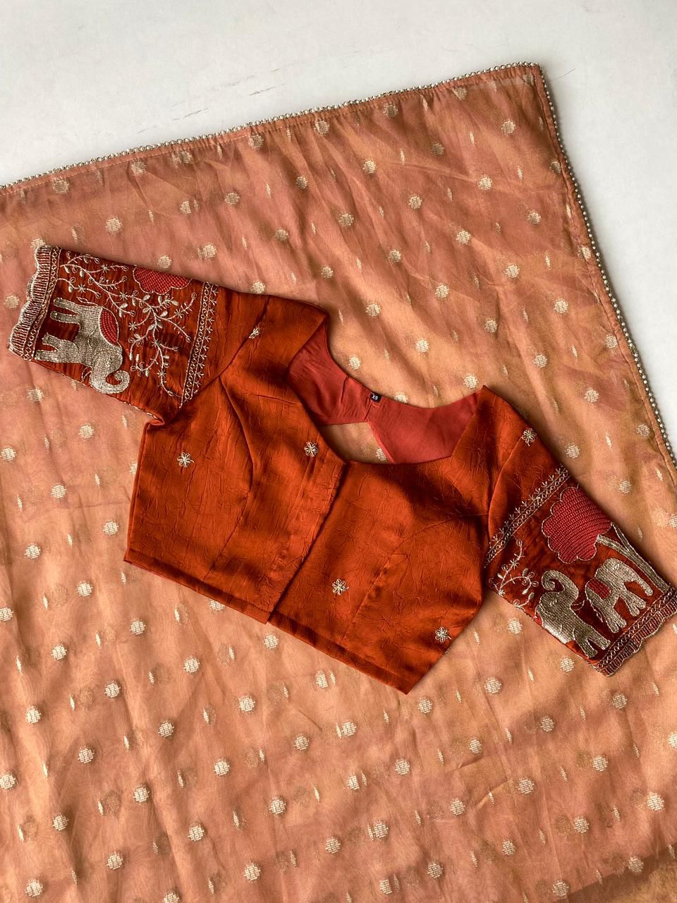 Tissue organza saree