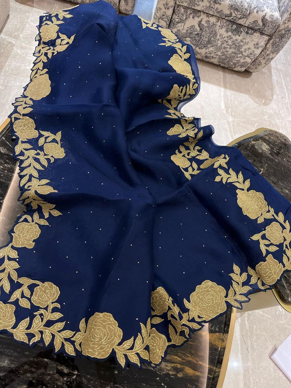 Organza Mukesh Saree