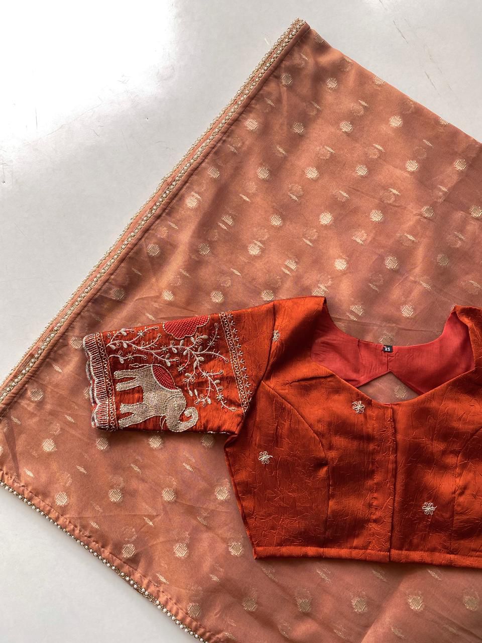 Tissue organza saree