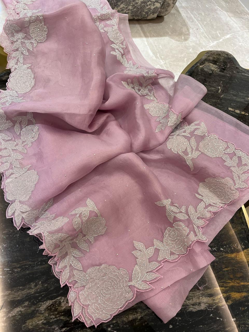 Organza Mukesh Saree