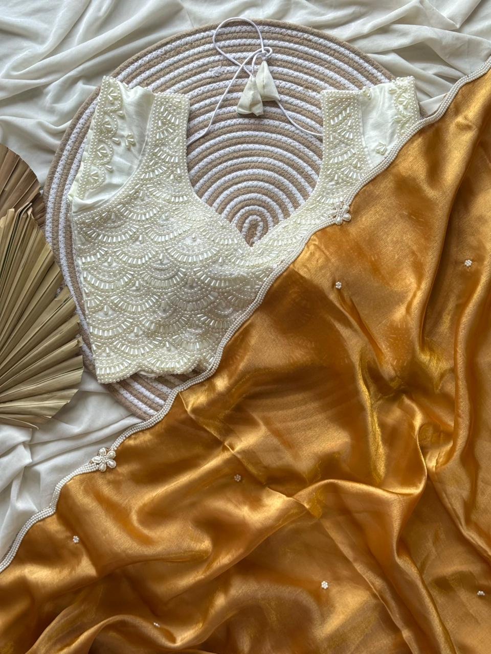 Golden Sitara Saree