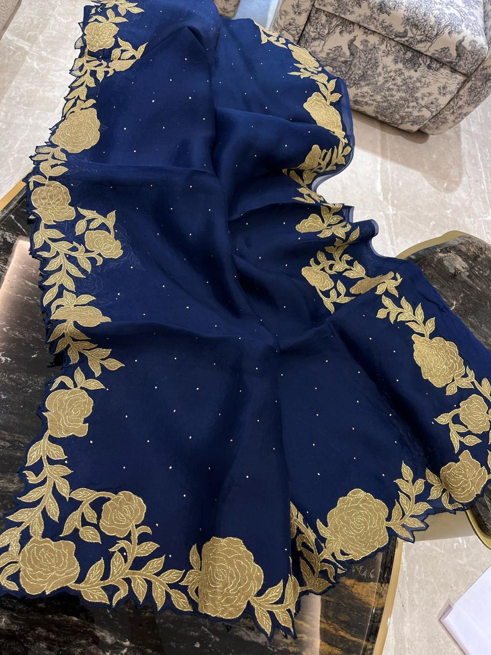 Organza Mukesh Saree