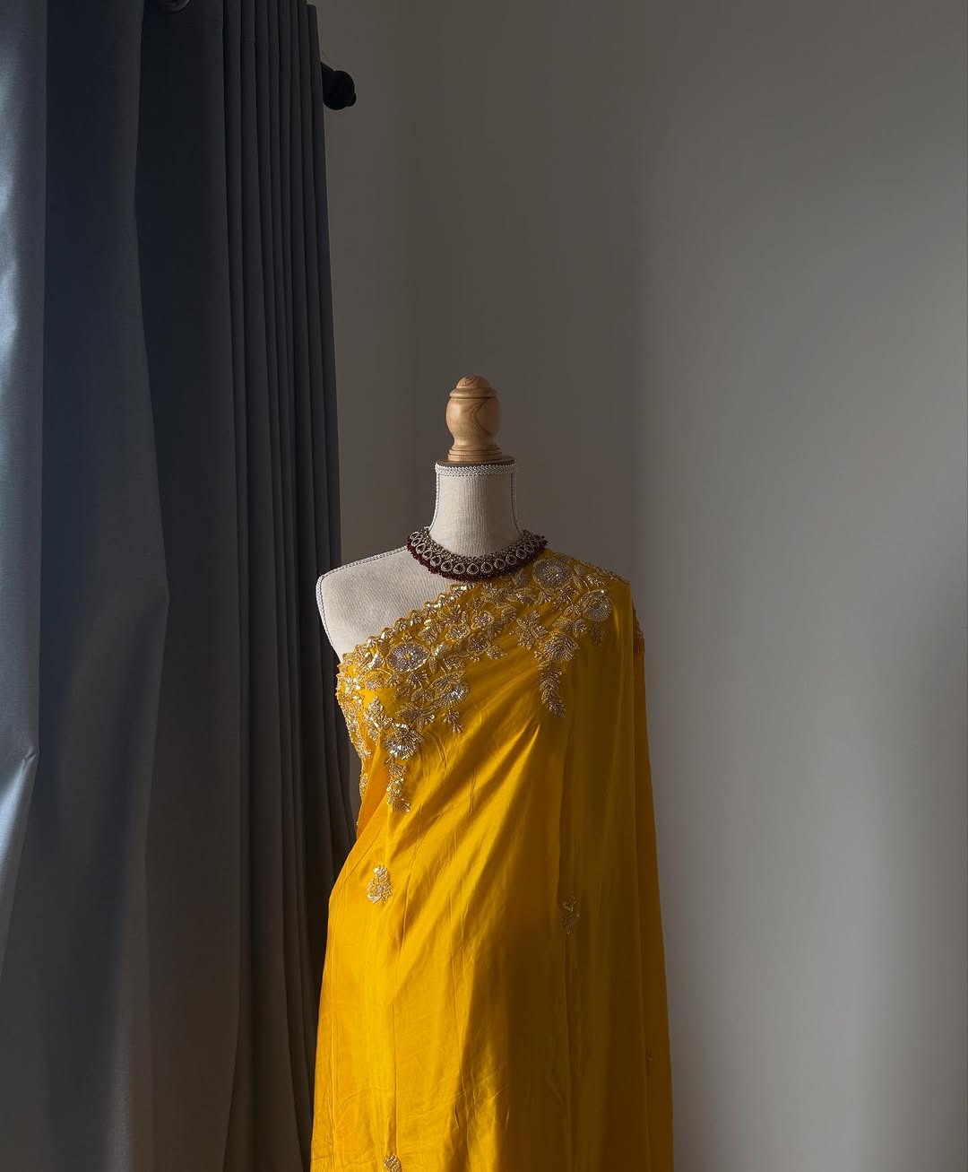 Mellow yellow saree
