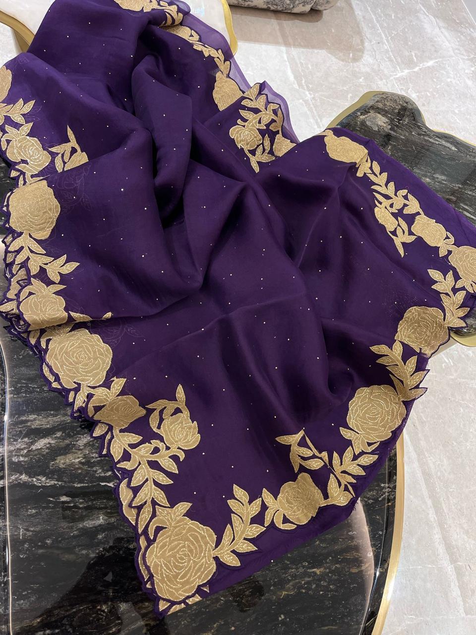 Organza Mukesh Saree