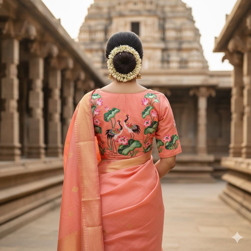 Silk handcrafted blouse