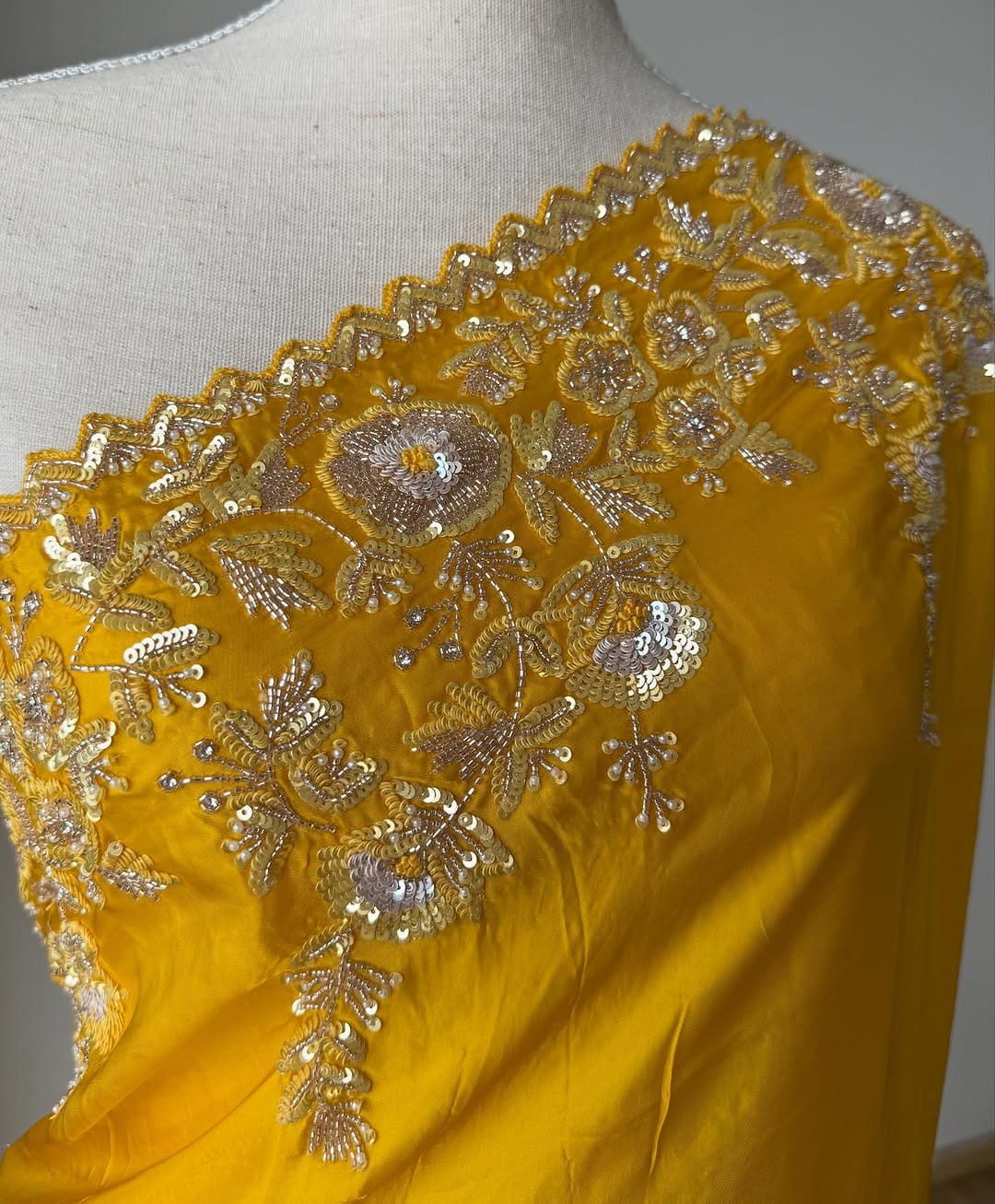 Mellow yellow saree