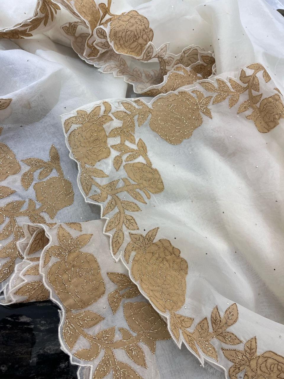 Organza Mukesh Saree