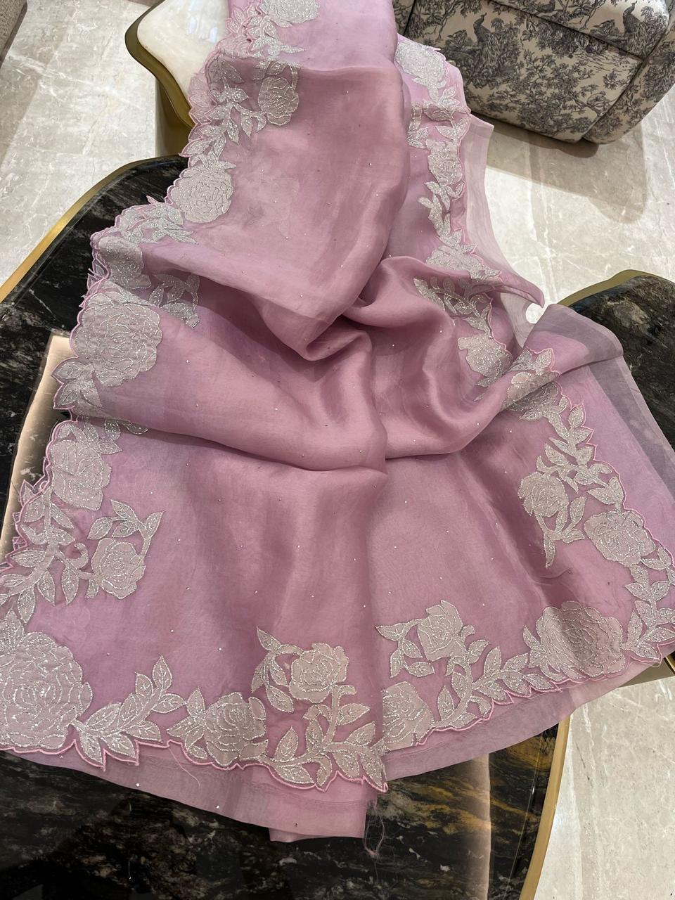 Organza Mukesh Saree