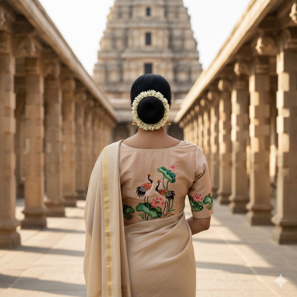 Silk handcrafted blouse