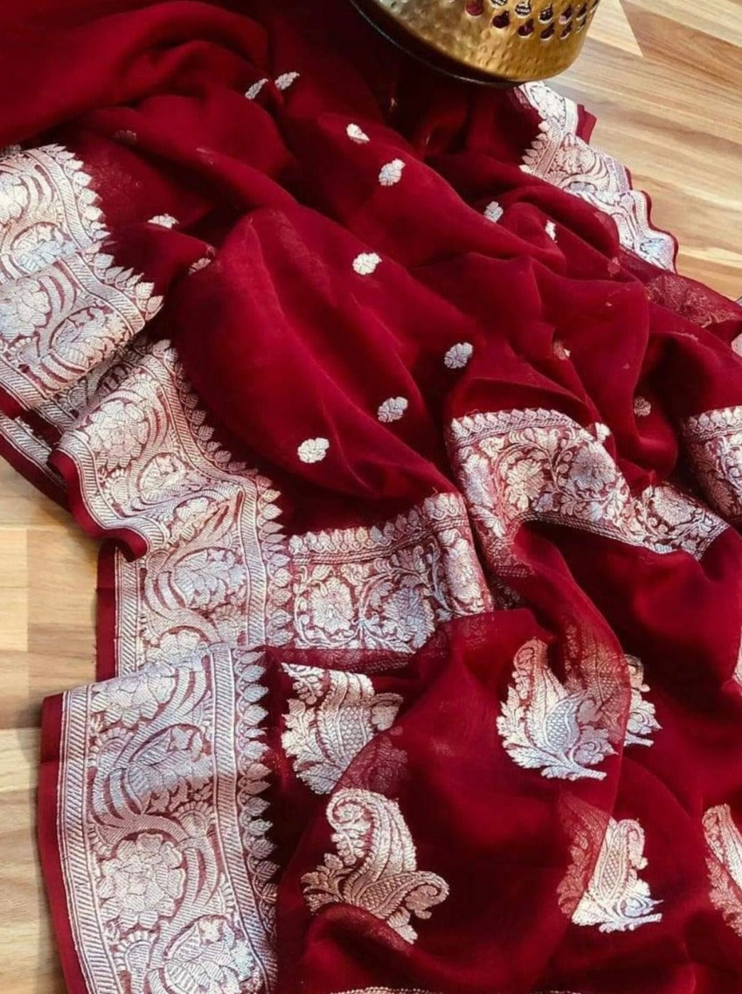 Pure Khadi Chiffon Saree