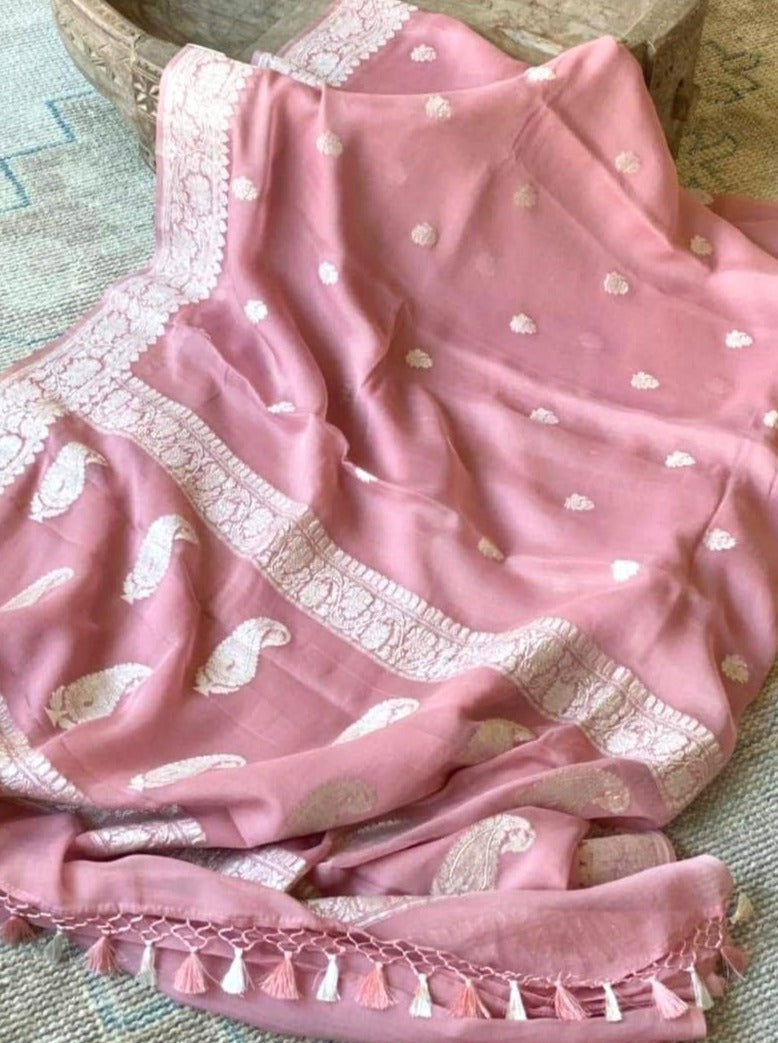 Pure Khadi Chiffon Saree