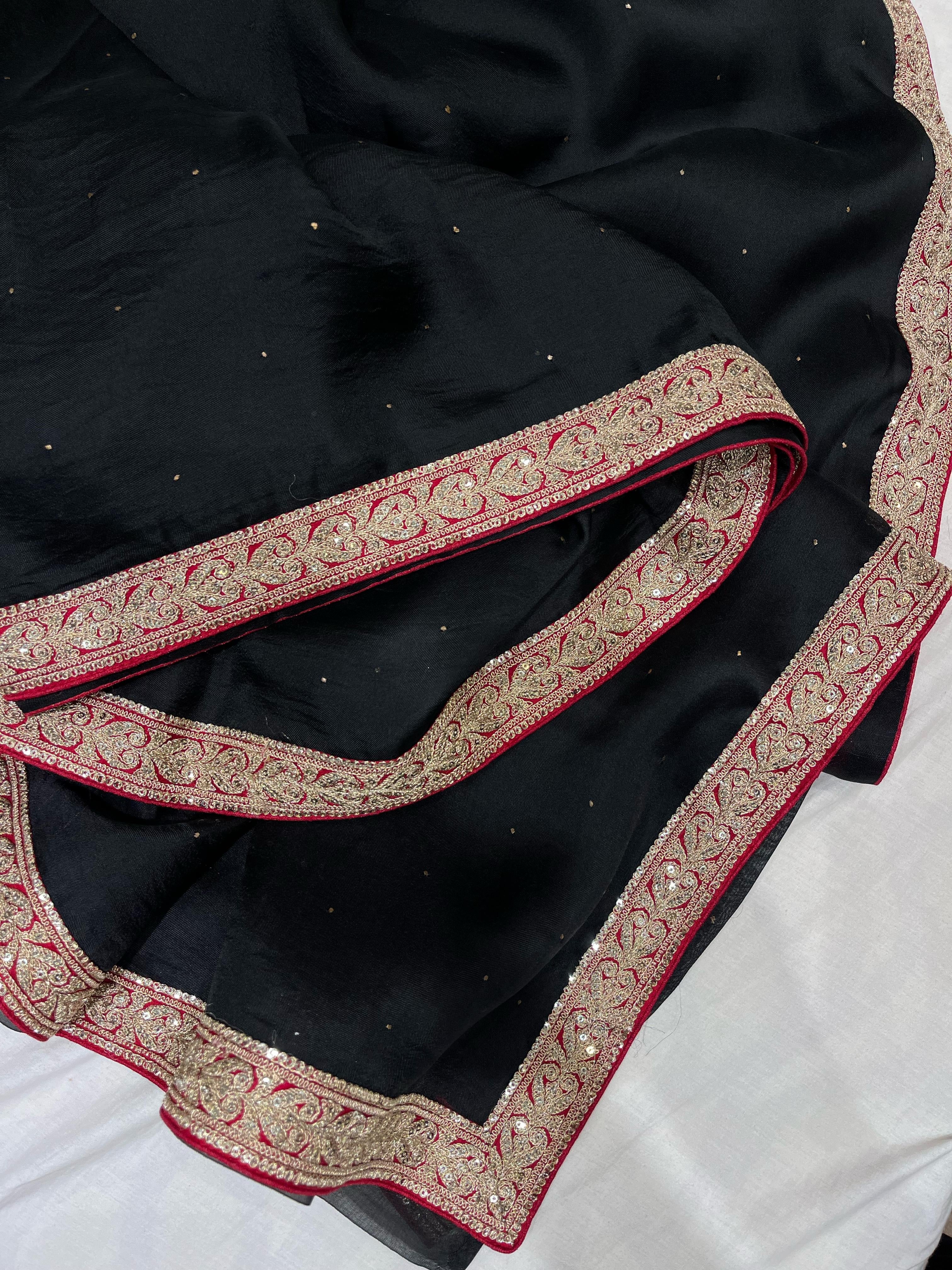 Black tissue saree