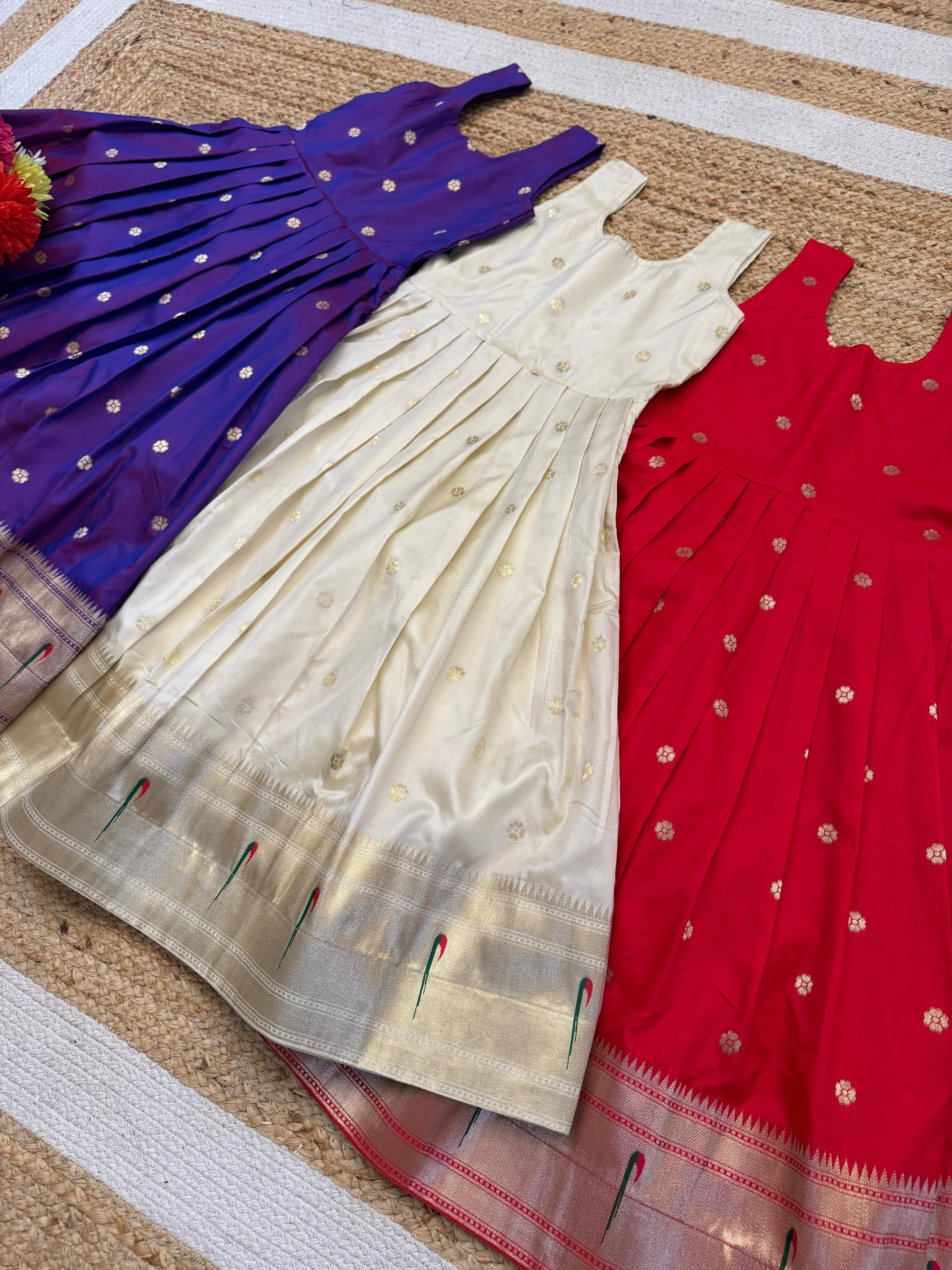 Paithani silk golden zari