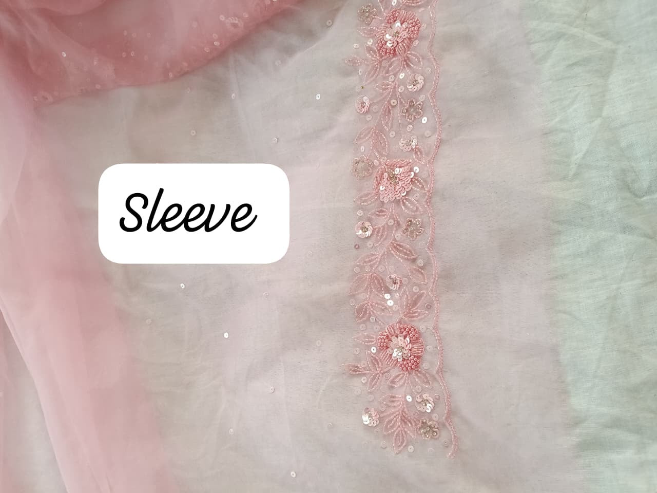Blush organza sarees