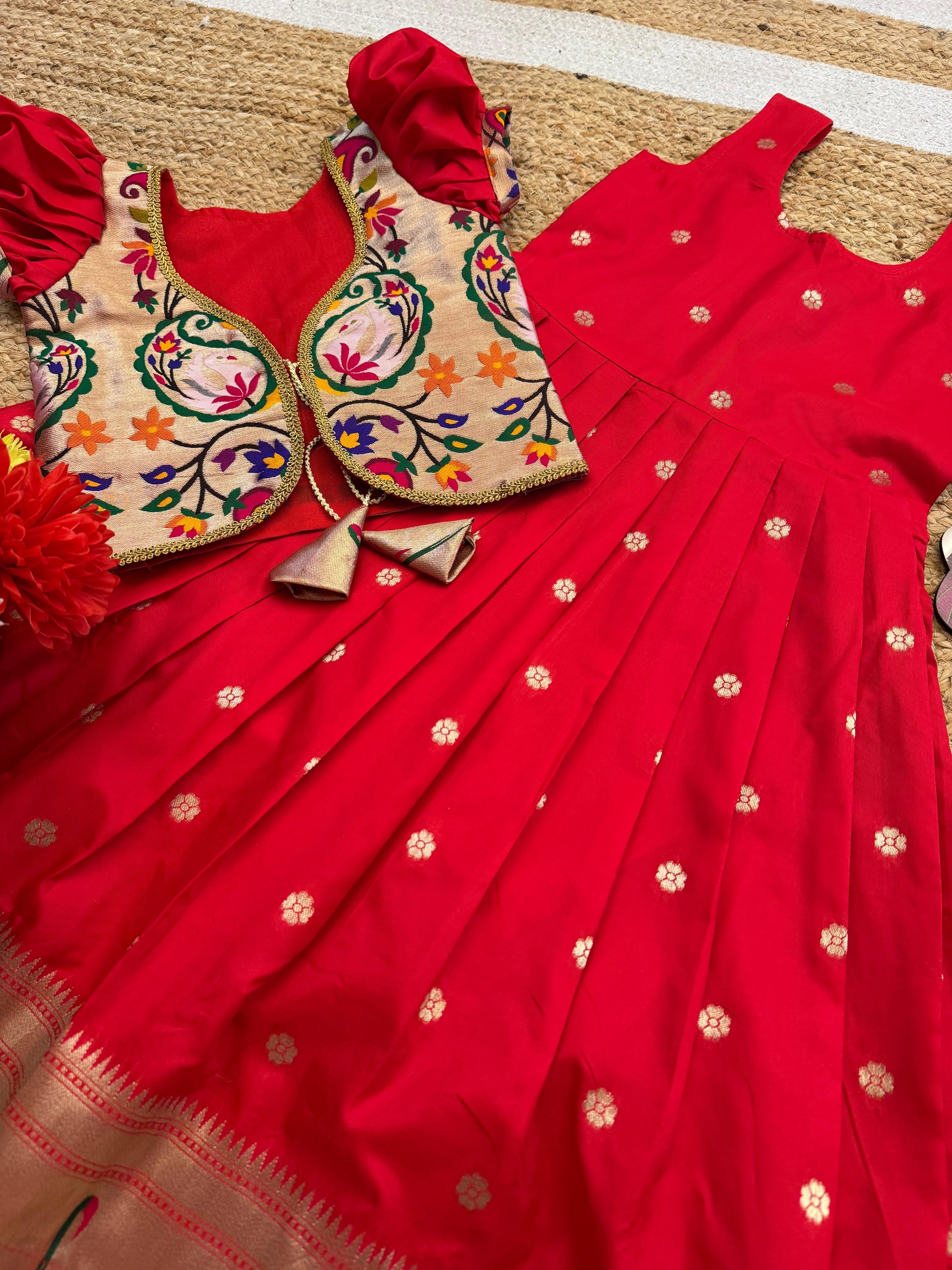 Paithani silk golden zari