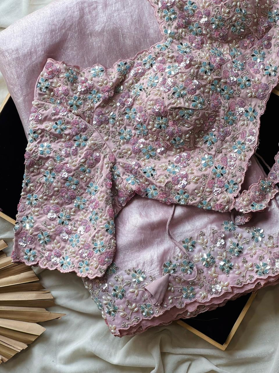 Blush ready to wear saree