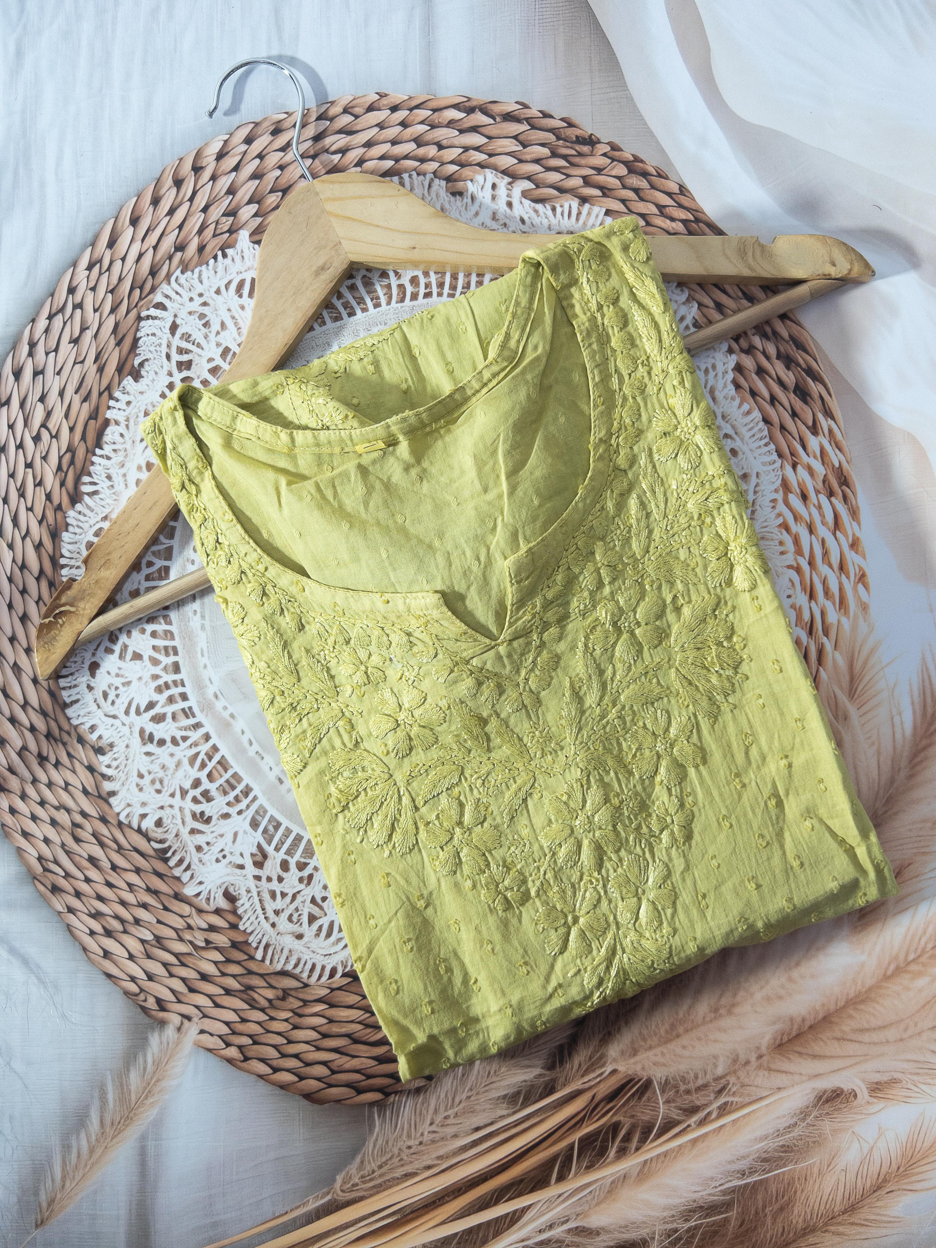 Chikankari Straight Kurti