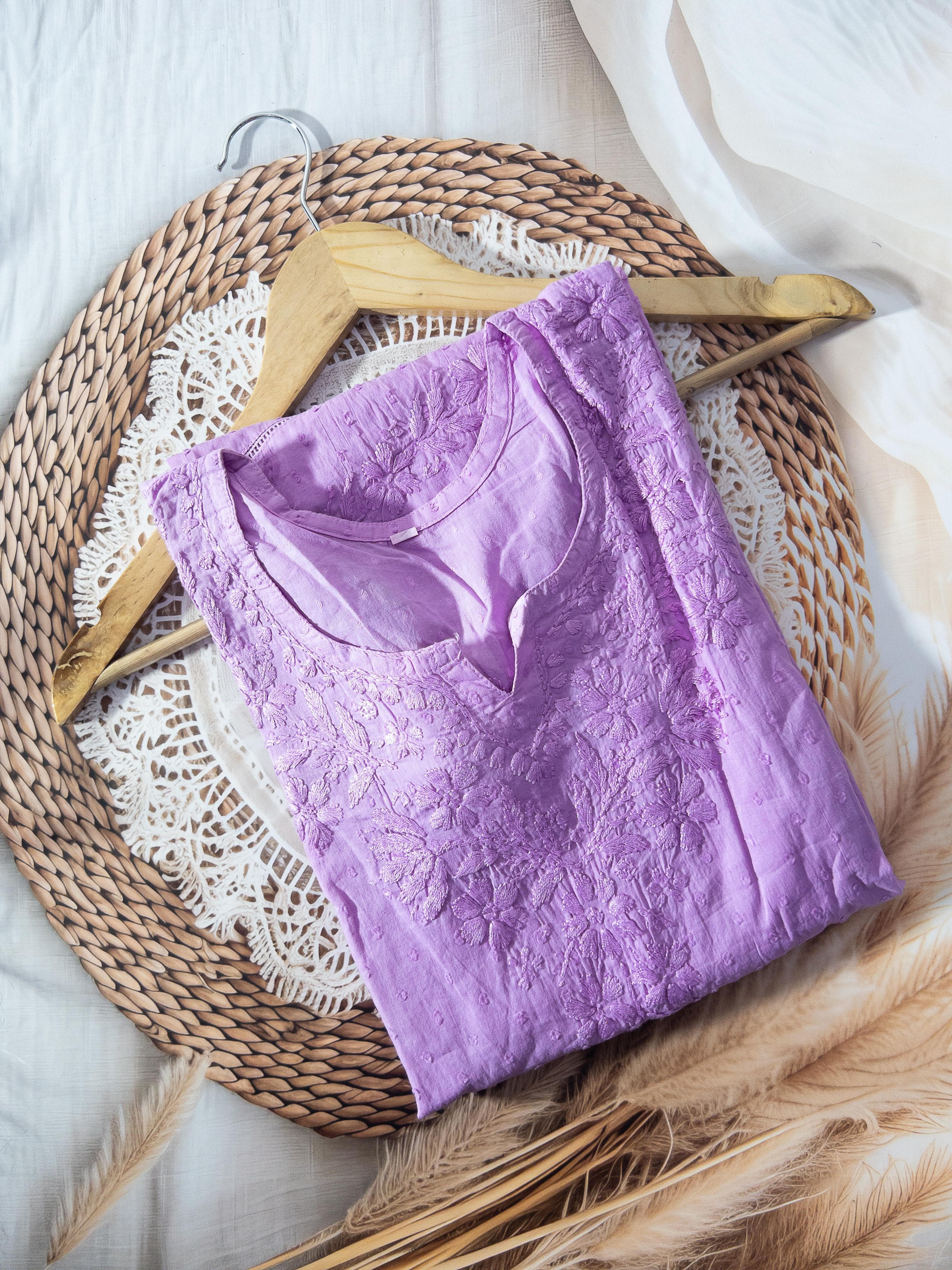 Chikankari Straight Kurti