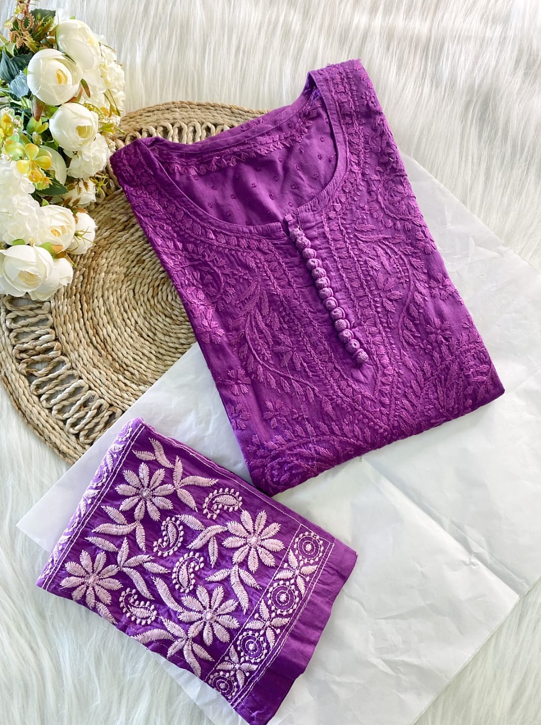 chikankari kurta set