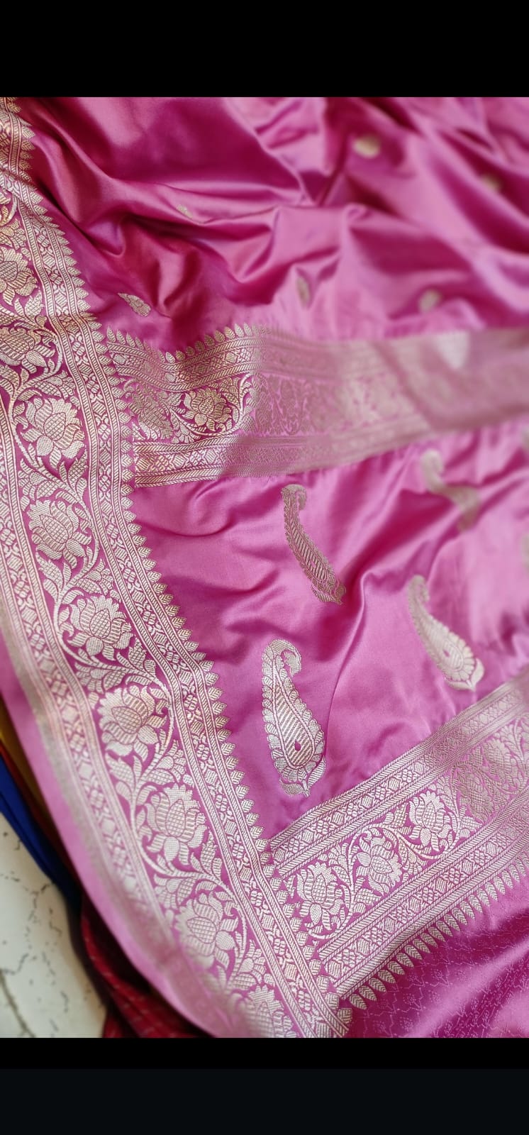 Mashru Katan Silk Satin Booti Saree