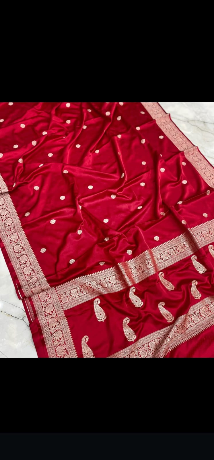 Mashru Katan Silk Satin Booti Saree