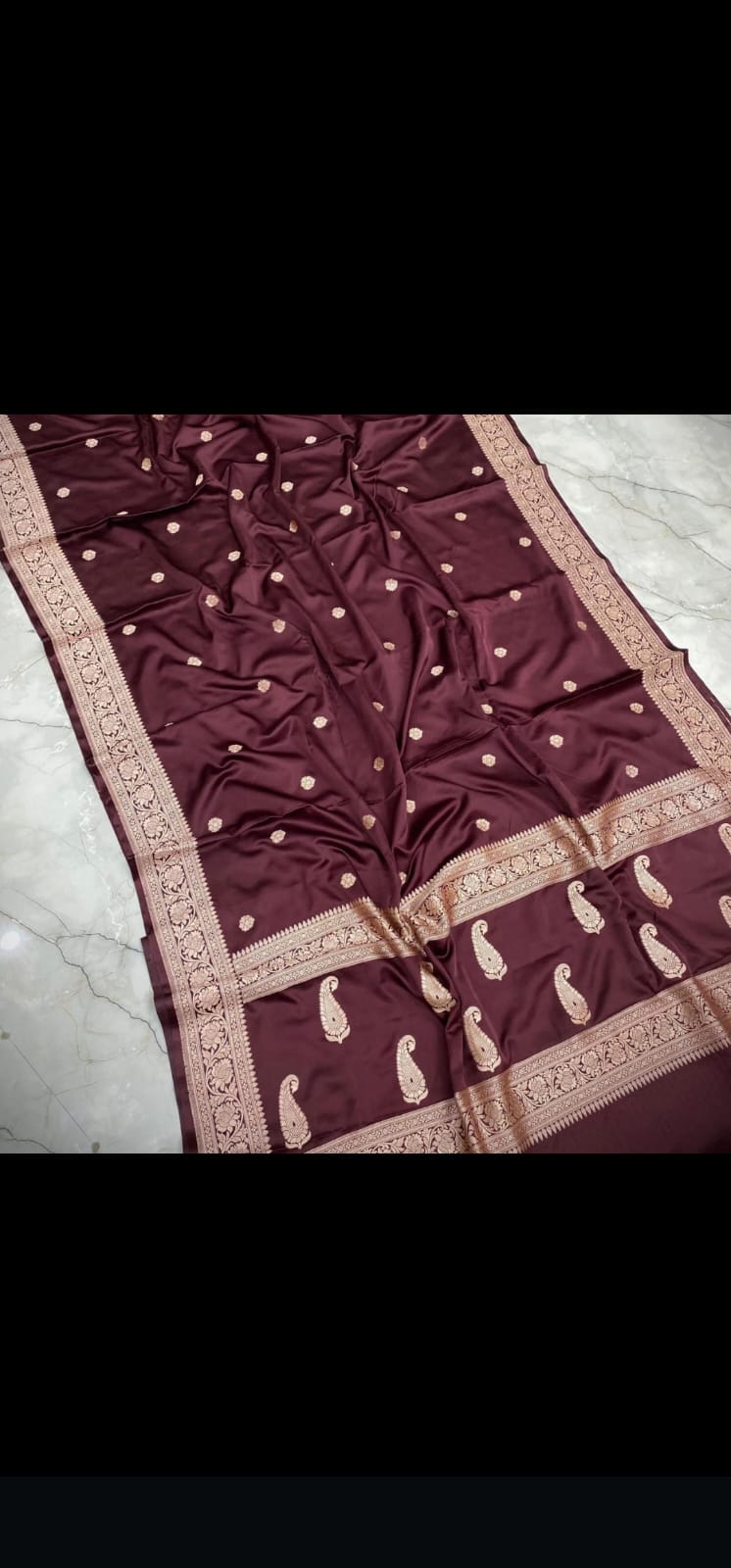 Mashru Katan Silk Satin Booti Saree