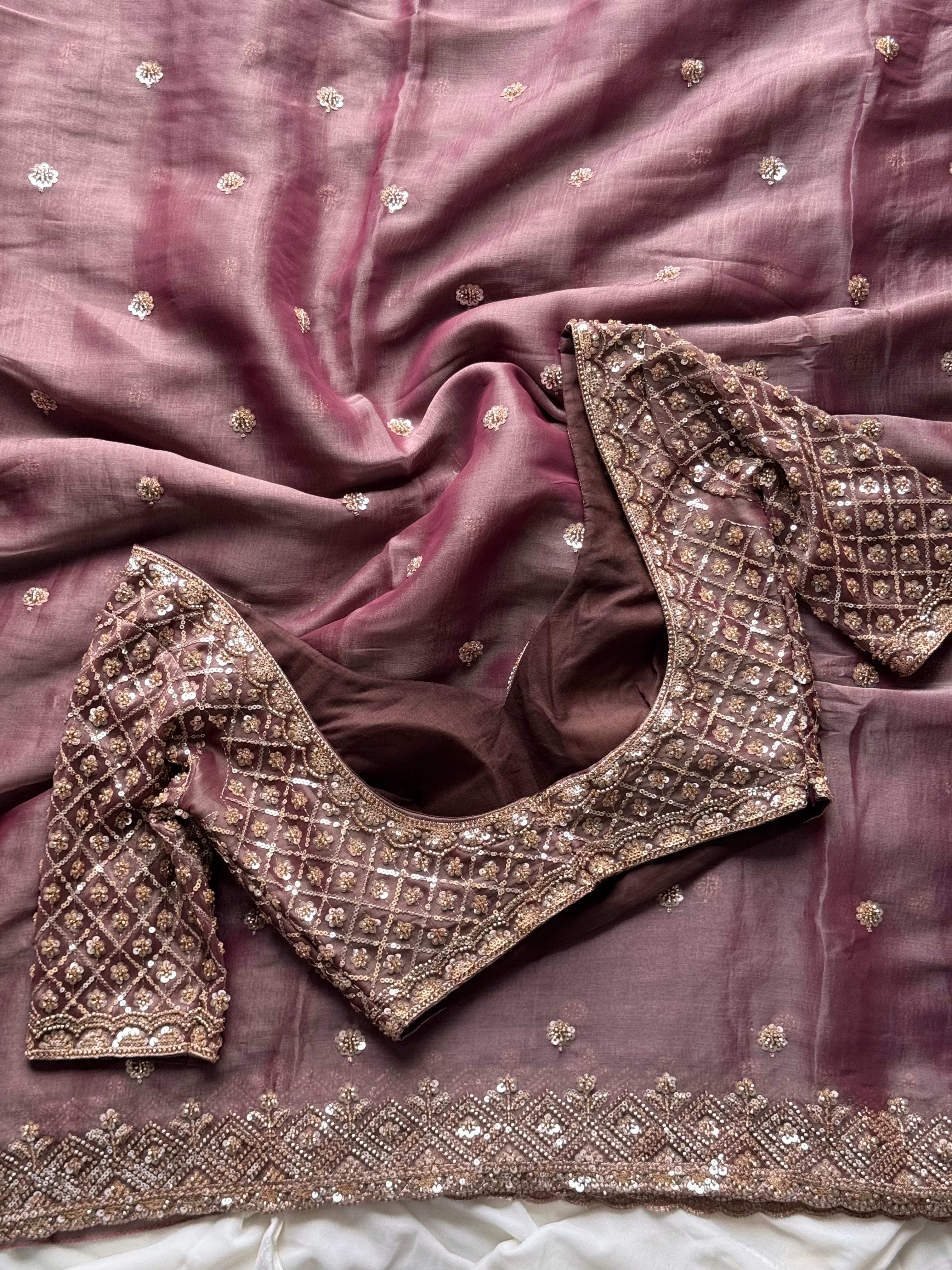 Designer beads saree