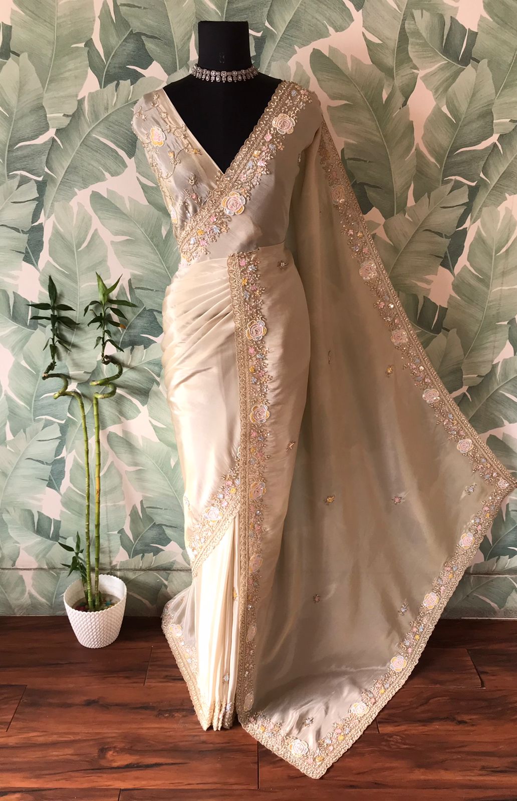 Embellished designer saree