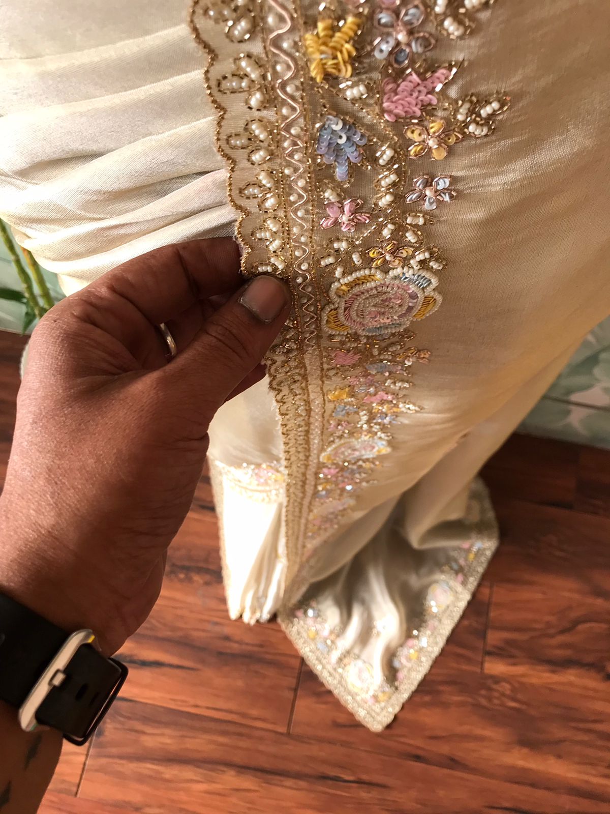 Embellished designer saree