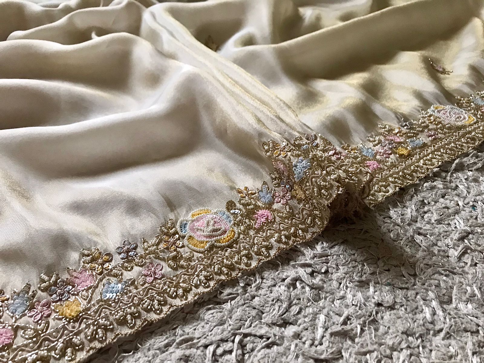 Embellished designer saree
