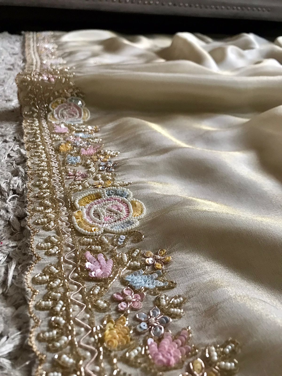 Embellished designer saree