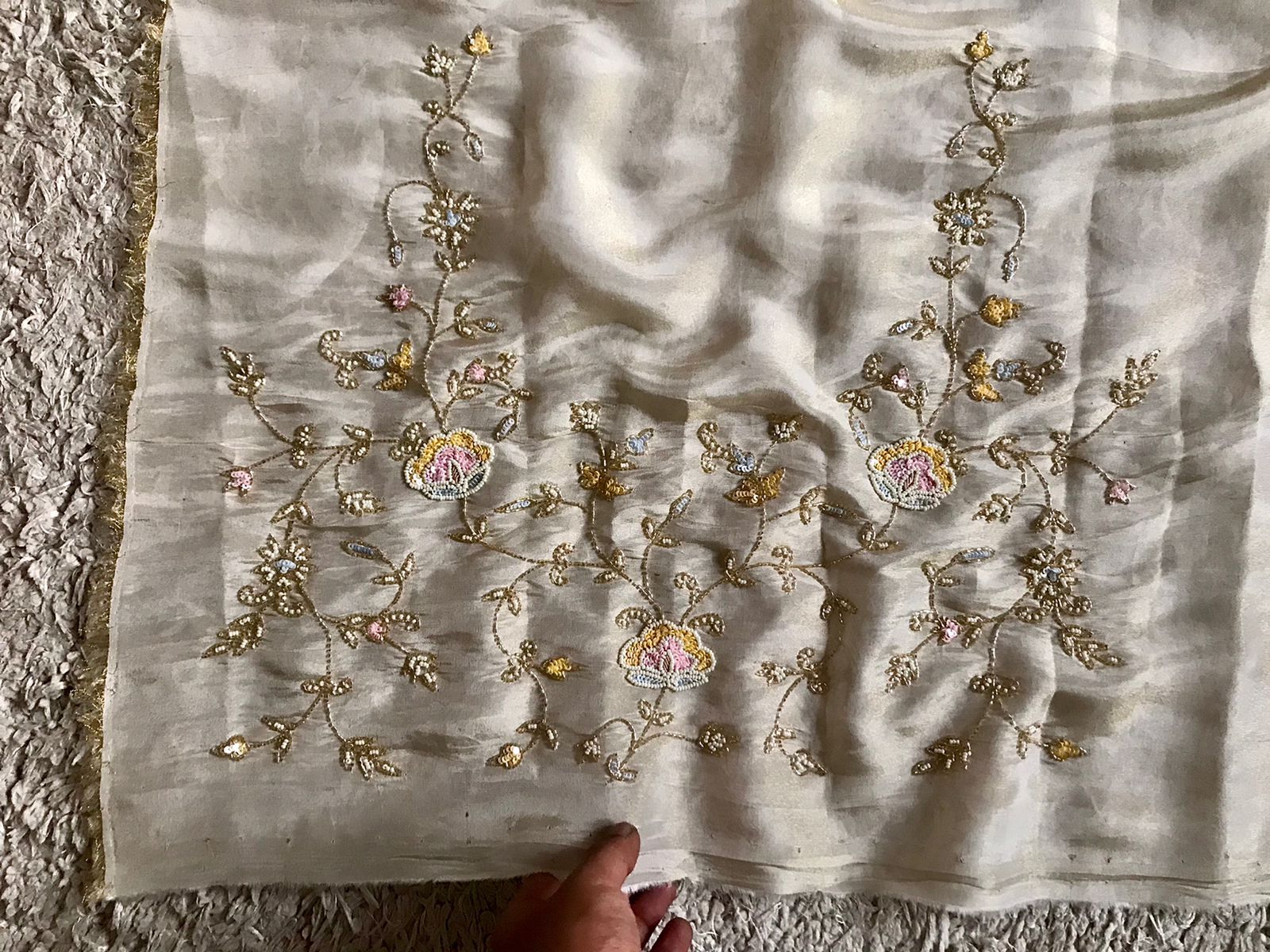 Embellished designer saree