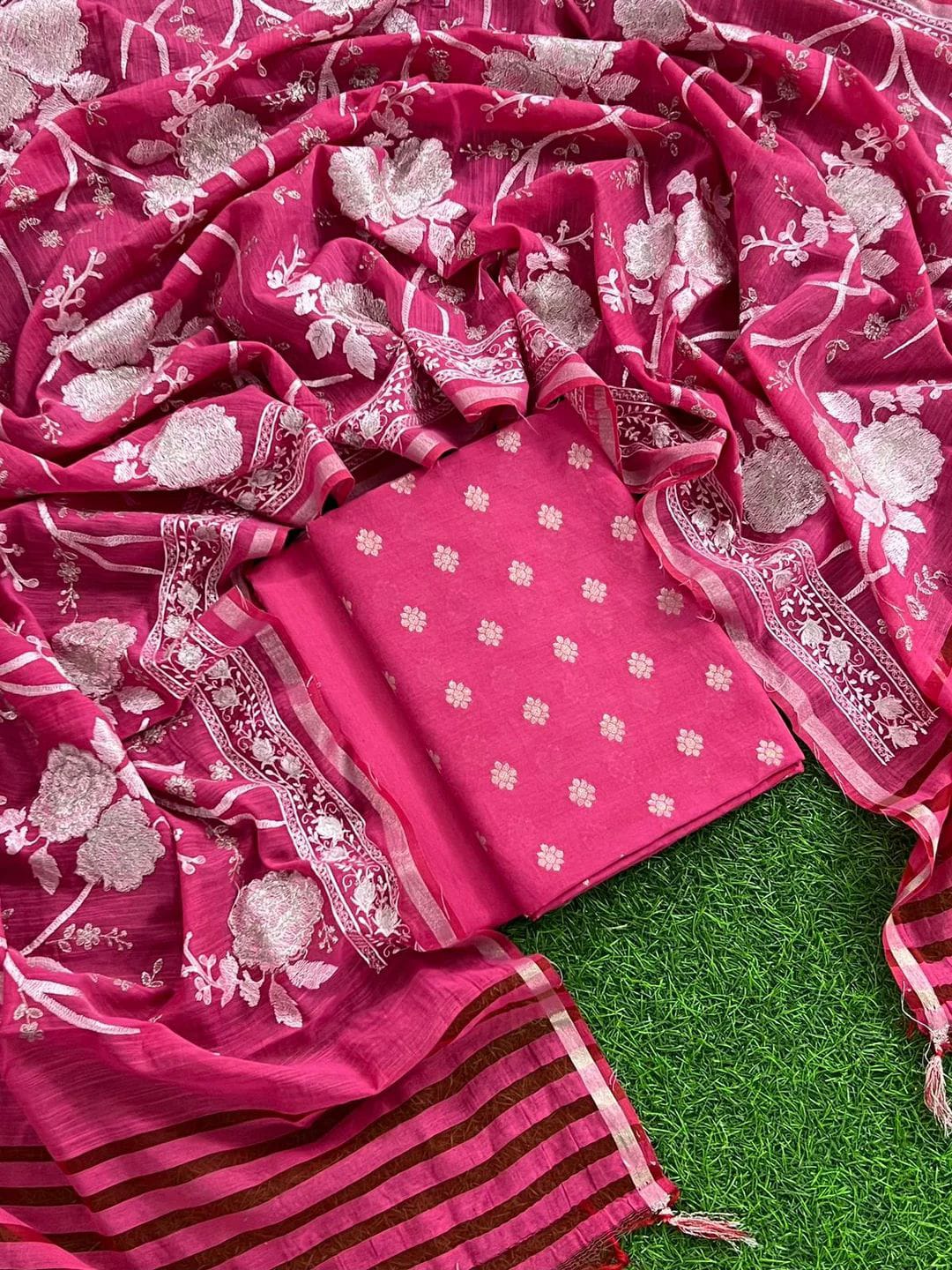 Banarasi unstitch suits