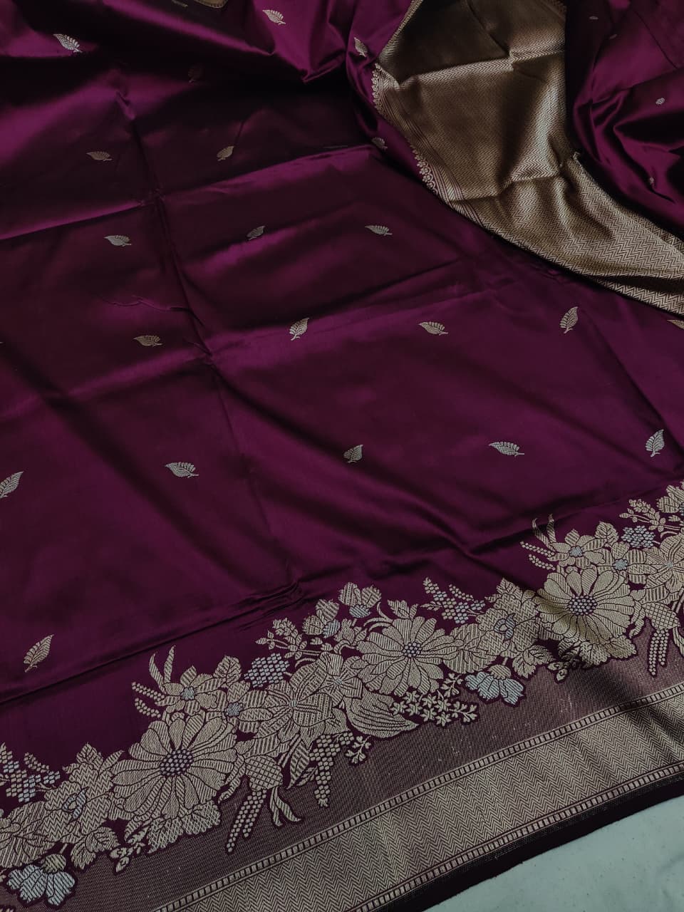 Meenakari katan silk saree