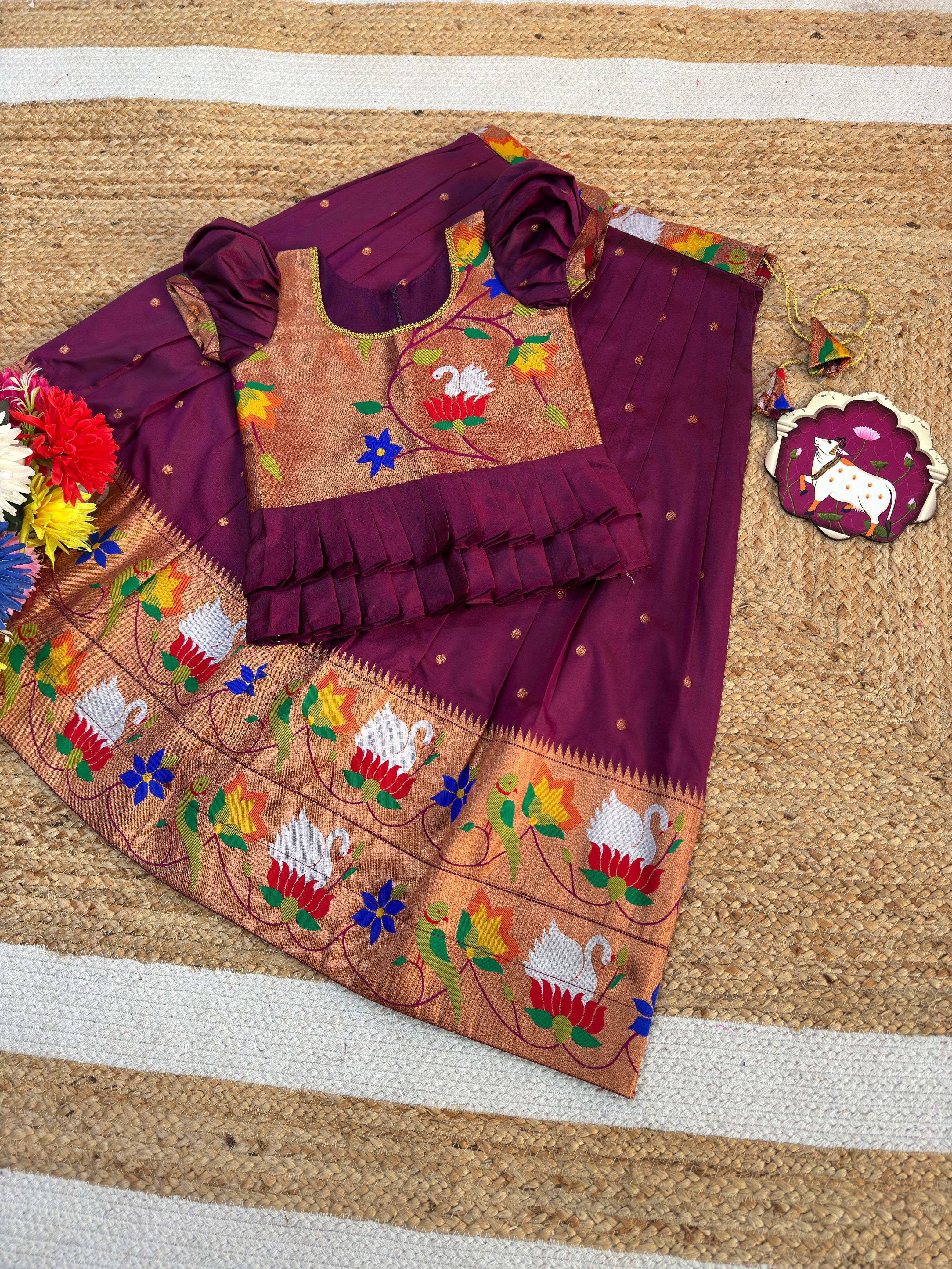 Meena Work Kids Lehenga