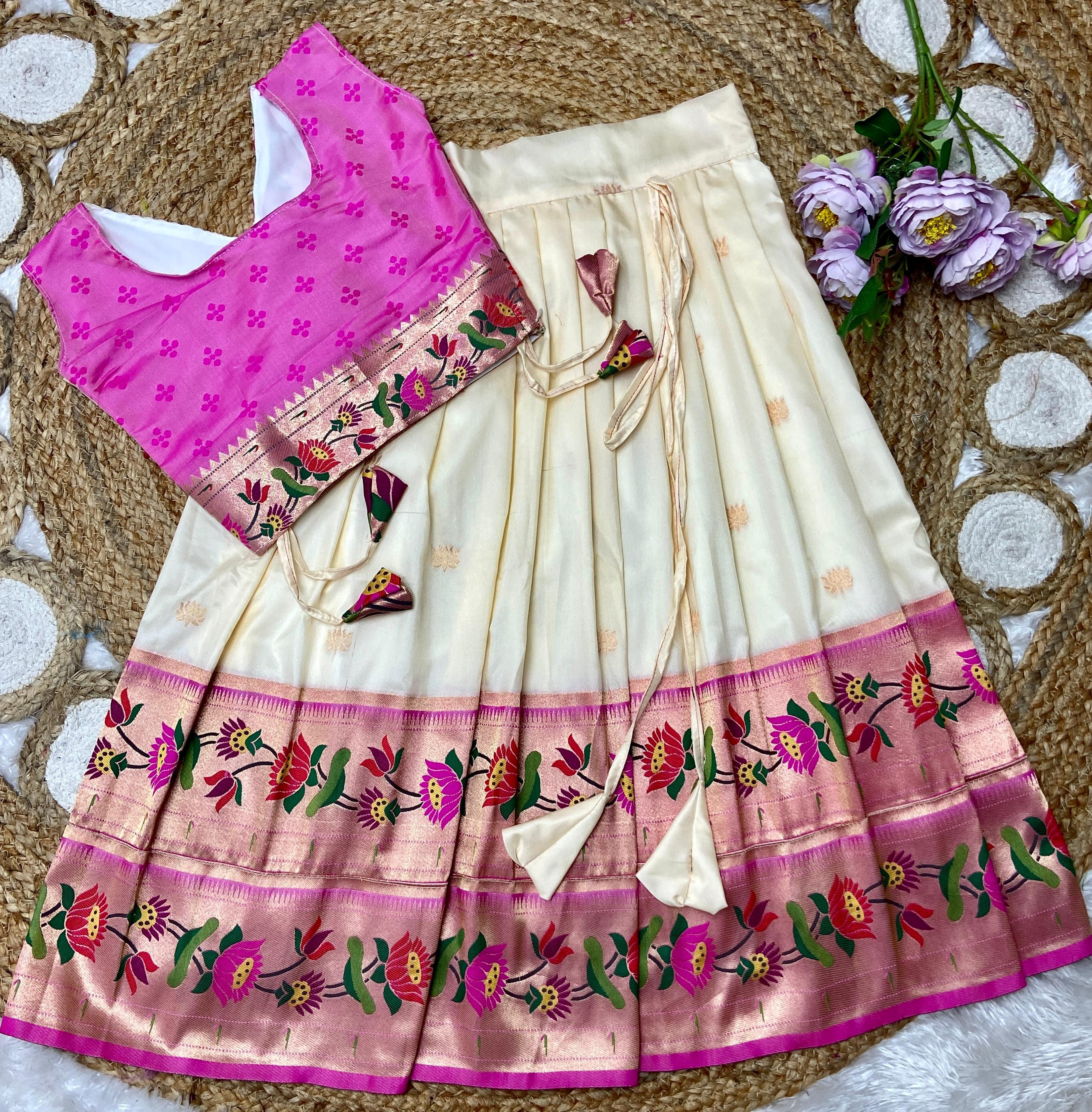 Paithani Lehenga For Kids
