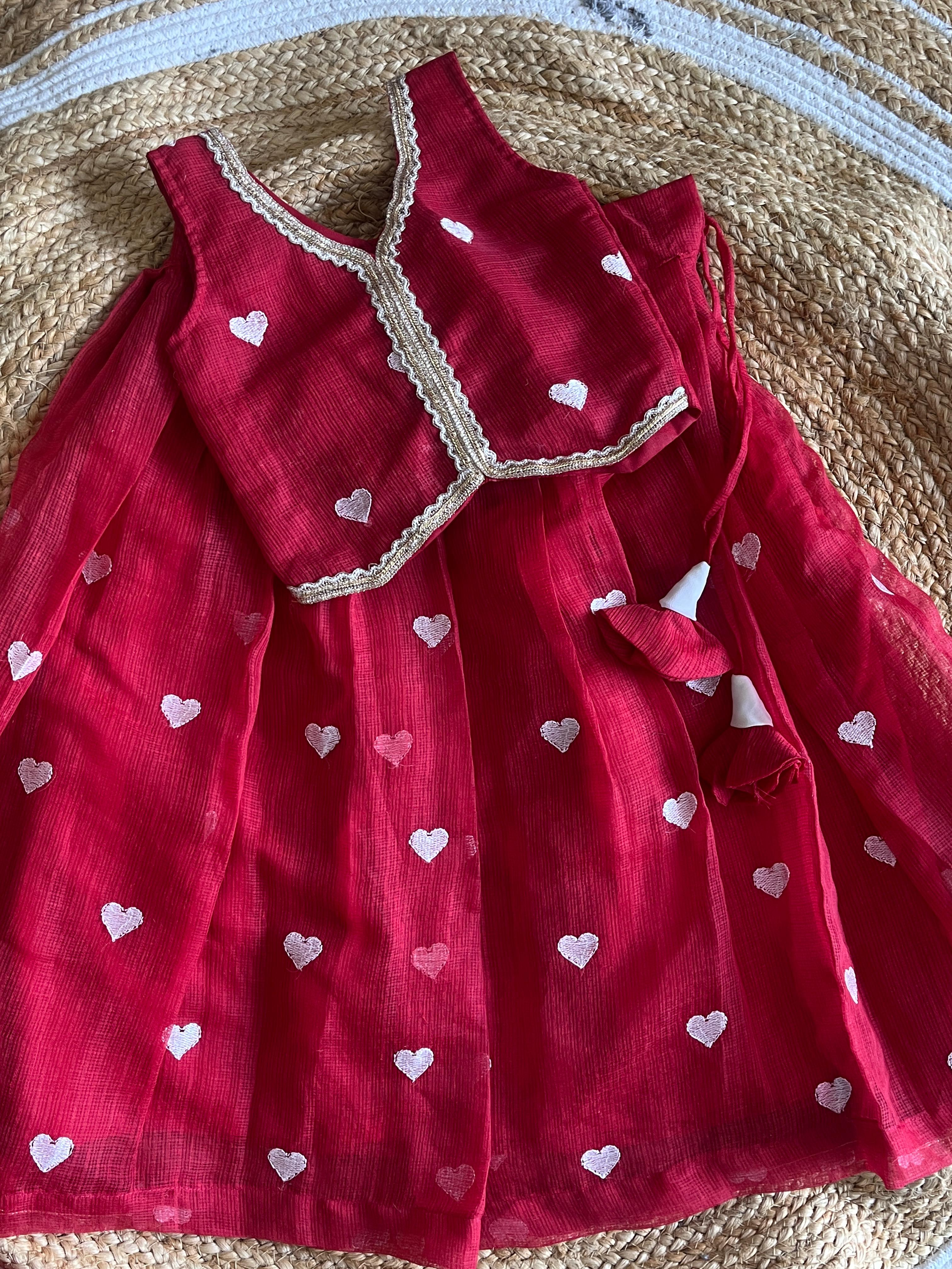 Cherry Red Lehenga Set