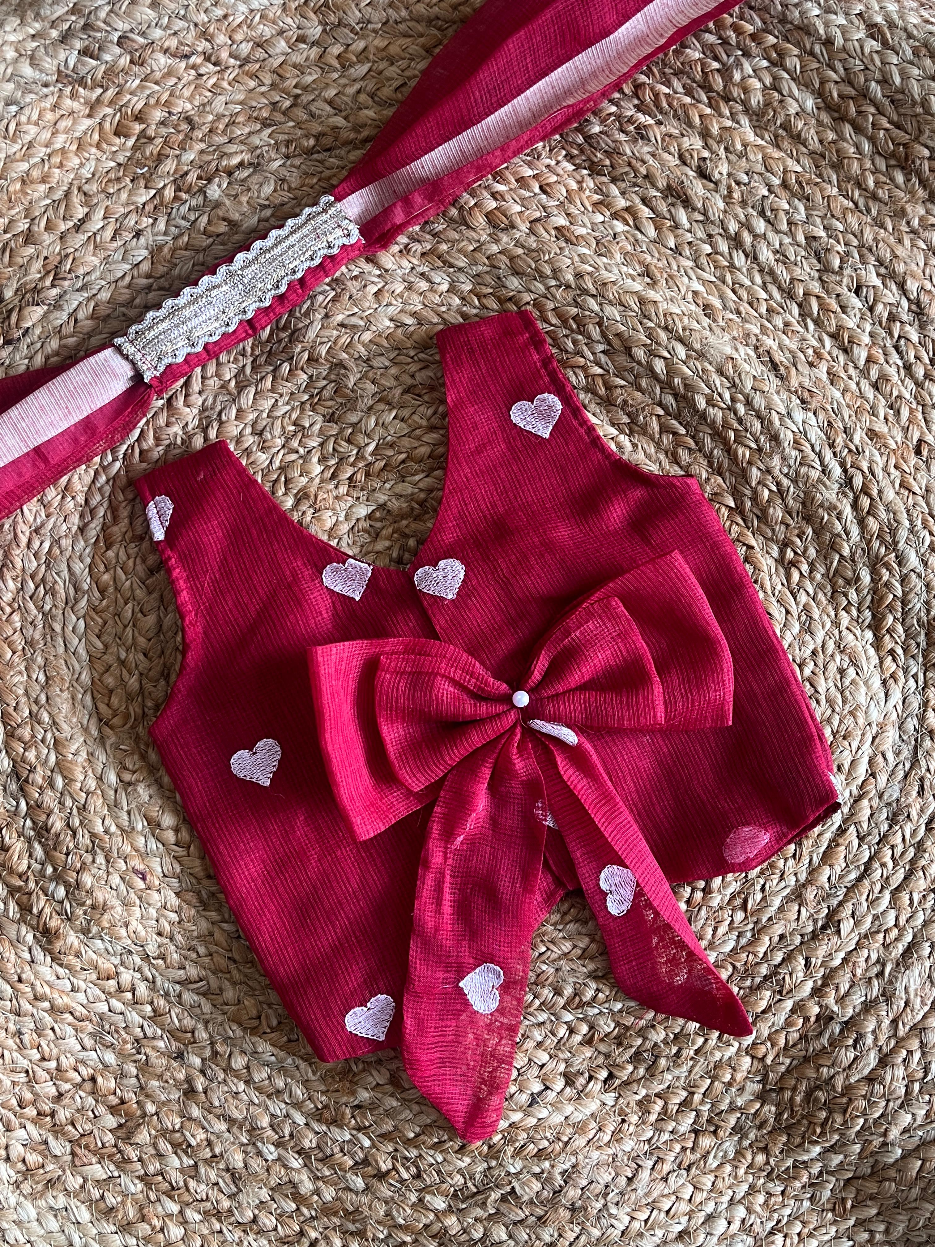 Cherry Red Lehenga Set