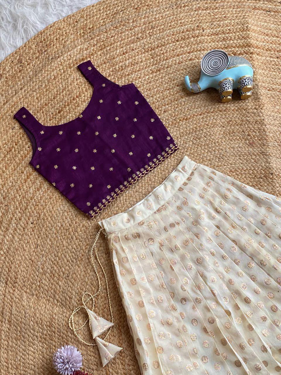 Off White Skirt Top Set