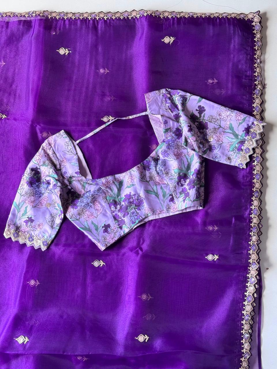 Rose Berry Saree