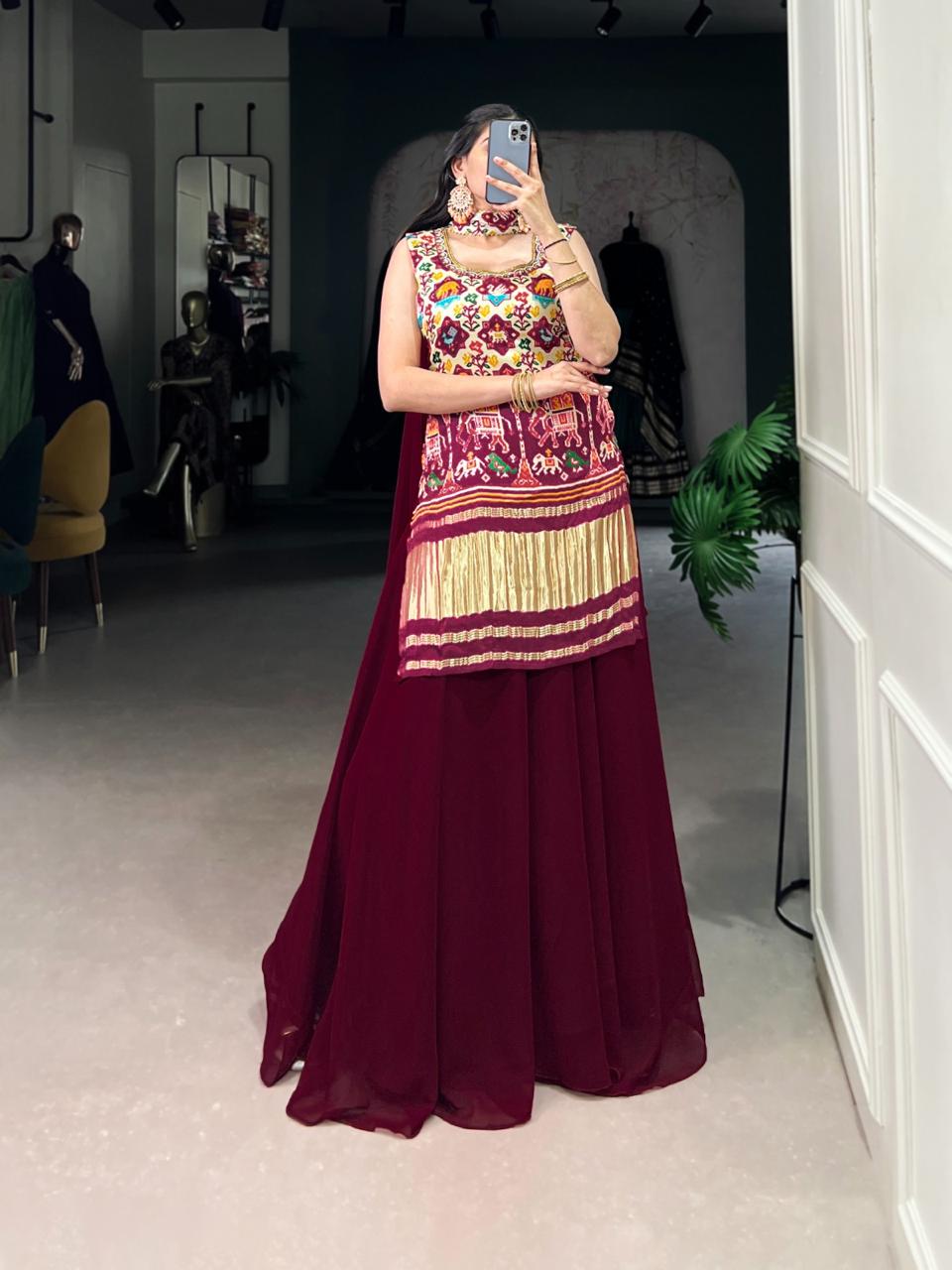 Gajji Silk Sharara Set