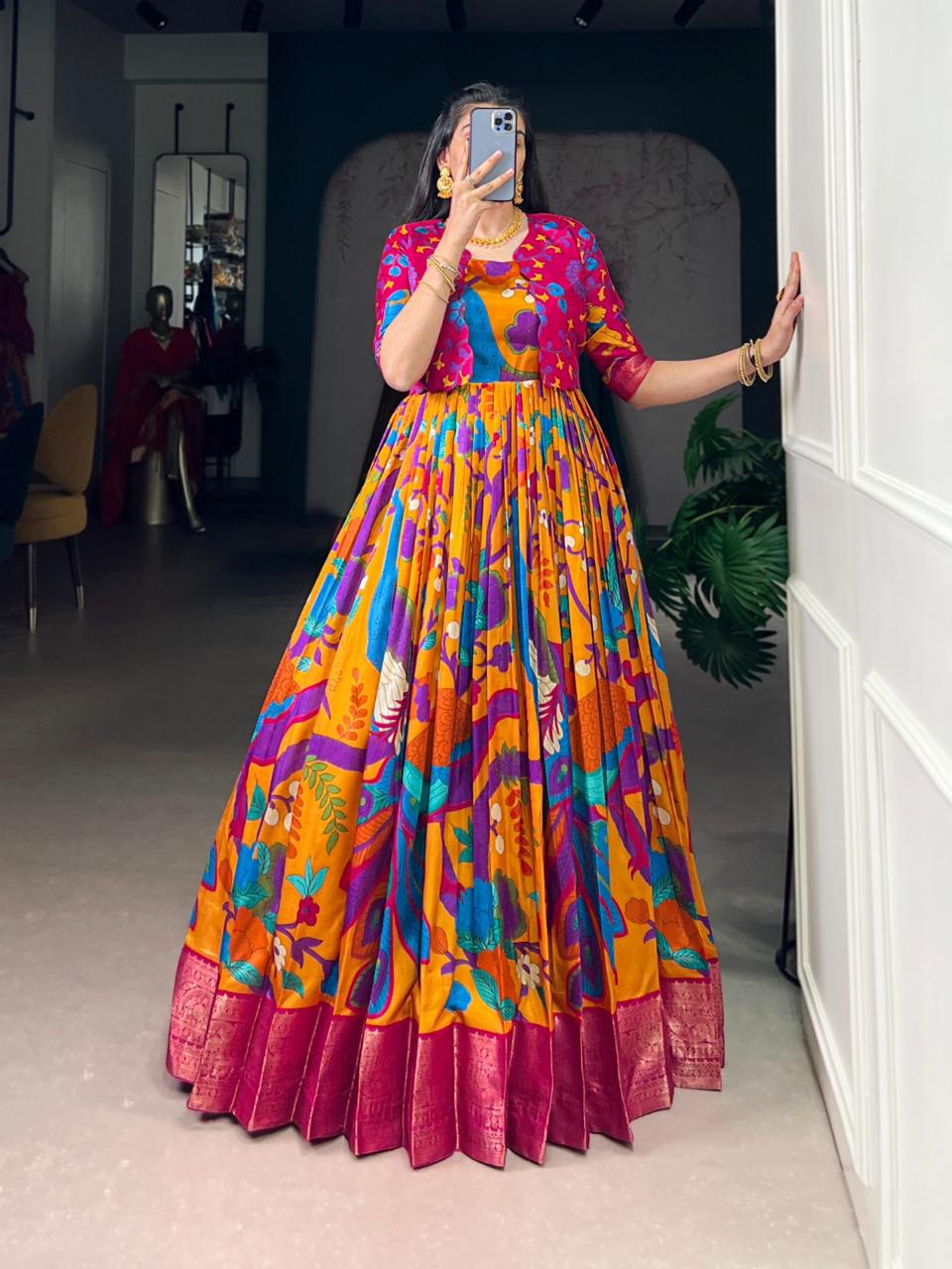 Noor Kalamkari tussar gown