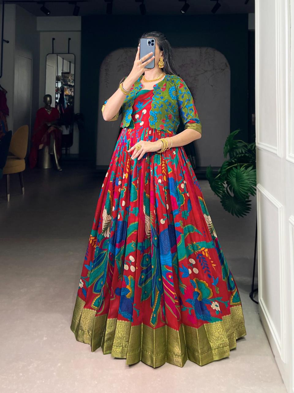 Noor Kalamkari tussar gown